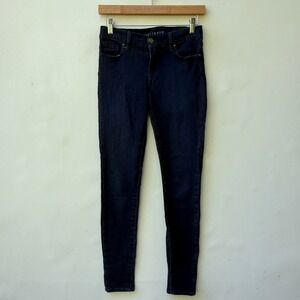 Mott & Bow Womens 26 x 28 Dark Wash Denim Midrise Skinny Jeans Classic Style‎